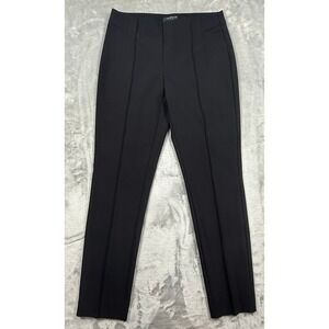 Lafayette 148 New York Black Gramercy Pintuck Stretch Pants Size 6 Quiet Luxury